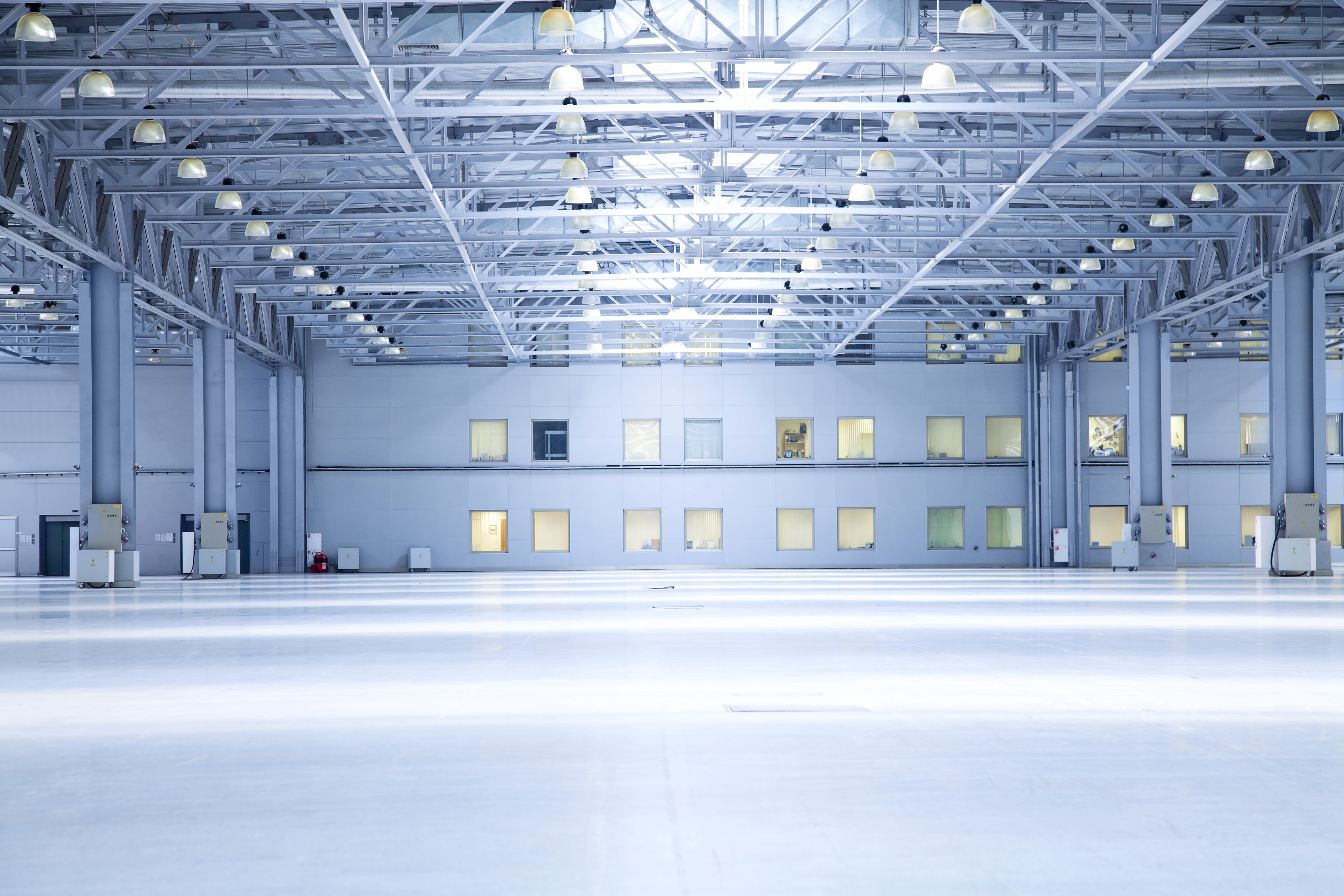 Industrial turnkey project hall executed by Viona Interiors